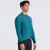 Heren Specialized SL Expert Thermal wielershirt met lange mouwen - Groen