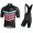 BIANCHI MILANO Nicandro Black Fietskleding Set Wielershirt Korte Mouw+Korte Fietsbroeken Bib