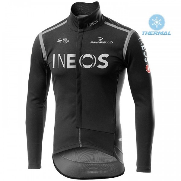 2020 INEOS zwart Thermal Wielershirt Lange Mouw 960VRPJ
