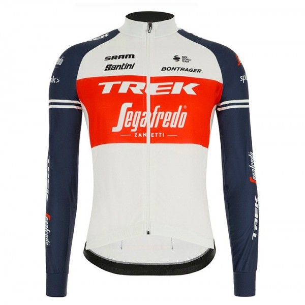 2020 Trek Segafredo Factory Racing Wit-Rood Fietskleding Wielershirt Lange Mouw 402RIHL