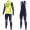 2020 Trek Segafredo Factory Racing Geel Thermal Fietskleding Set Wielershirts Lange Mouw+Lange Wielrenbroek Bib 436KZTC