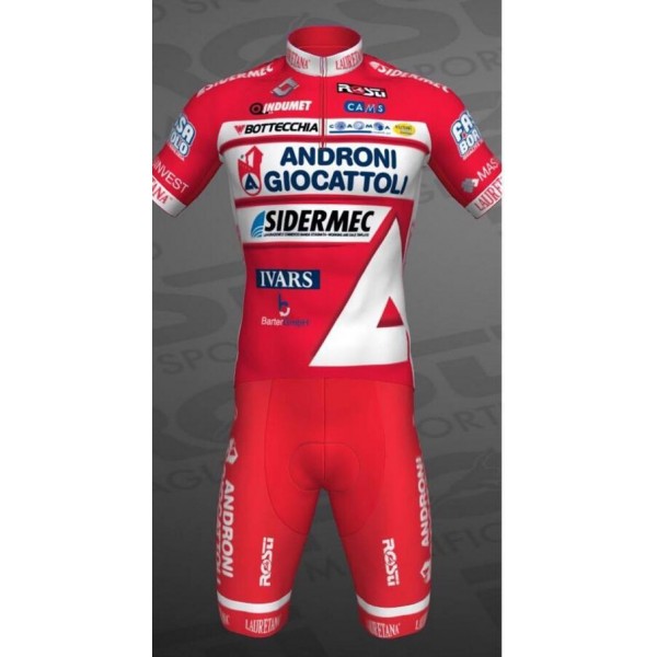 2017 Androni Fietskleding Set Fietsshirt Met Korte Mouwen+Korte Koersbroek