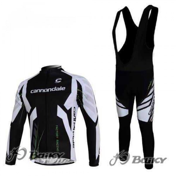 Cannondale Pro Team Wielerkleding Set Wielershirts Lange Mouw+Lange Fietsbroeken Bib Zwart Wit Cannondale Pro Team Wielerkleding Set Wielershirts Lange Mouw+Lange Fietsbroeken Bib Zwart Wit