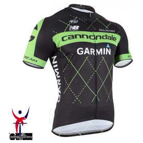 2015 Cannondale Garmin Wielershirt Met Korte Mouwen Zwart