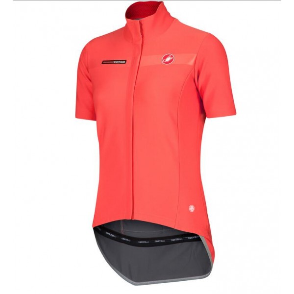 2016 Castelli Vrouwen Gabba Wielershirt Korte Mouw Roze