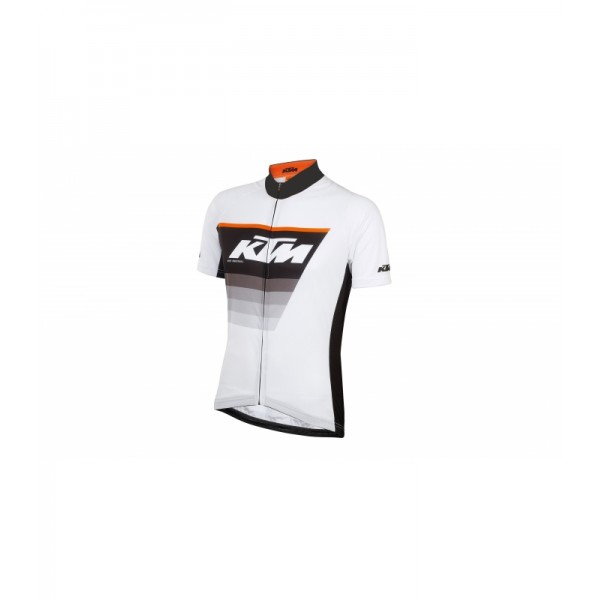 Wielerkleding Profteams 2020 KTM FACTORY LINE Zwart/Wit/Orange Wielershirt Met Korte Mouwen