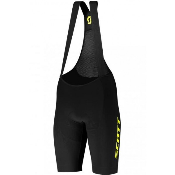 Wielerkleding Profteams 2020 SCOTT RC Premium KINETECH++++ Koersbroek Korte Zwart/Giallo