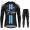 Winter Fleece DSM Pro Team 2021 Fietskleding Set Wielershirts Lange Mouw+Lange Wielrenbroek Bib ODZXM