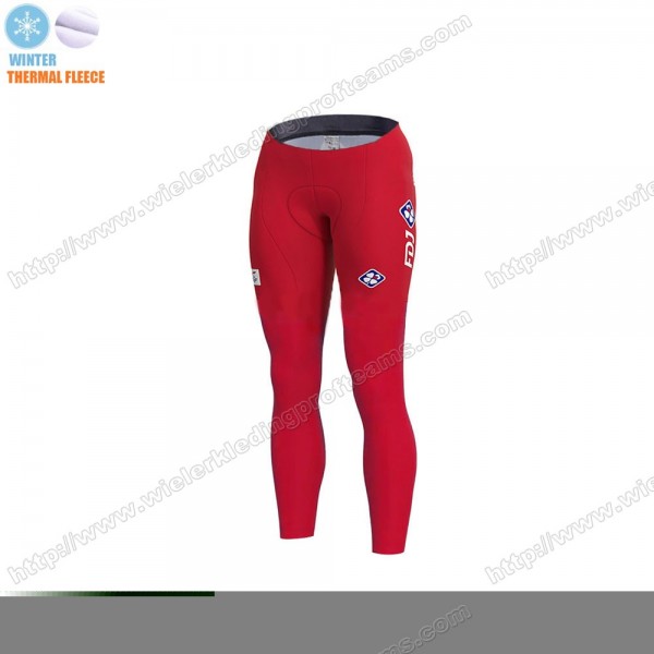 Canada FDJ Winter Thermal Fleece 2020 Lange Fietsbroeken Bib MXFKI