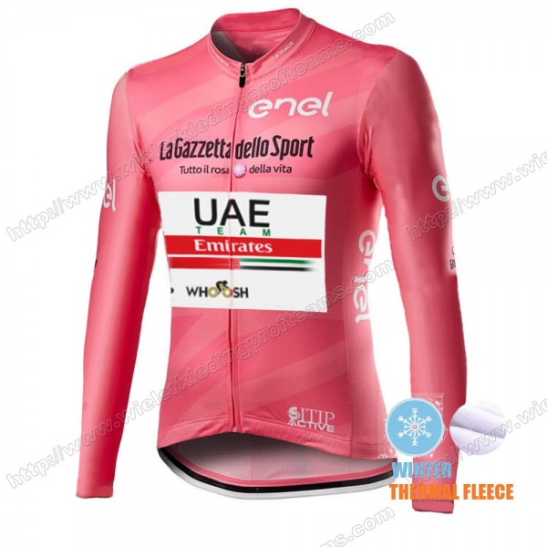 Winter Thermal Fleece Men Giro D'italia Uae Emirates 2021 Wielershirts Lange Mouwen JKJBA Winter Thermal Fleece Men Giro D'italia Uae Emirates 2021 Wielershirts Lange Mouwen JKJBA