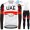 Winter Fleece UAE Emirates Pro Team 2021 Fietskleding Set Wielershirts Lange Mouw+Lange Wielrenbroek Bib FPODV