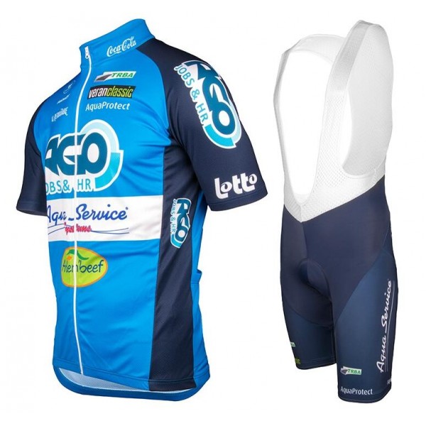 AGO-AQUA SERVICE 2018 Fietskleding Set Wielershirt Korte Mouw+Korte Fietsbroeken Bib AGO-AQUA SERVICE 2018 Fietskleding Set Wielershirt Korte Mouw+Korte Fietsbroeken Bib