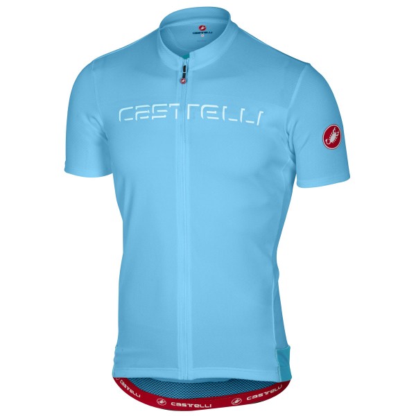 Castelli Prologo 5 Blauw Wielershirt Korte Mouw