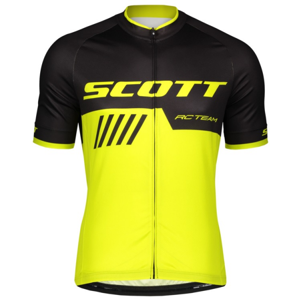 Scott RC TEAM 10 Wielershirt Korte Mouw Black/Sulphur Yellow