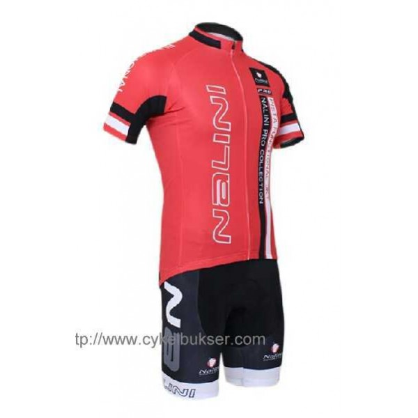 Nalini Functicnal TI Wielerkleding Set Set Wielershirts Korte Mouw+Fietsbroek Rood