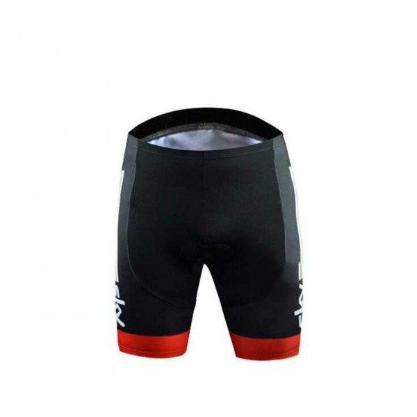 2016 SKY British Fietsbroek-Korte Zwart Rood